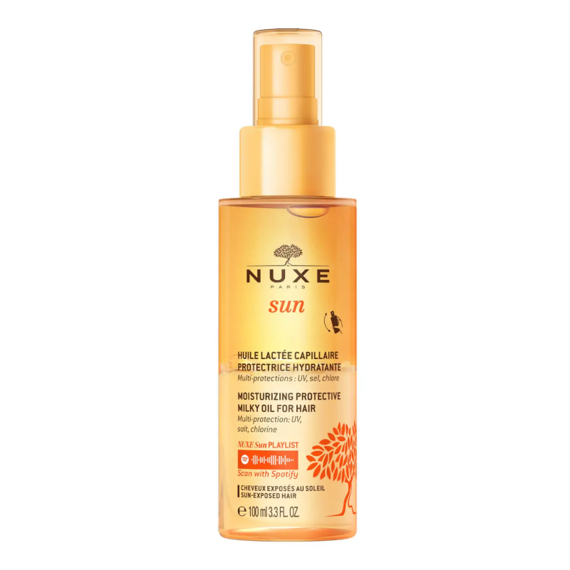 nuxe sun nawilżający mleczny olejek do włosów