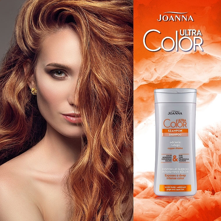 delikatny szampon do farbowanych rudych włosów
