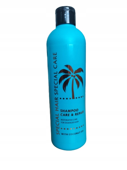 szampon z olej kokosowym niebieska butelka